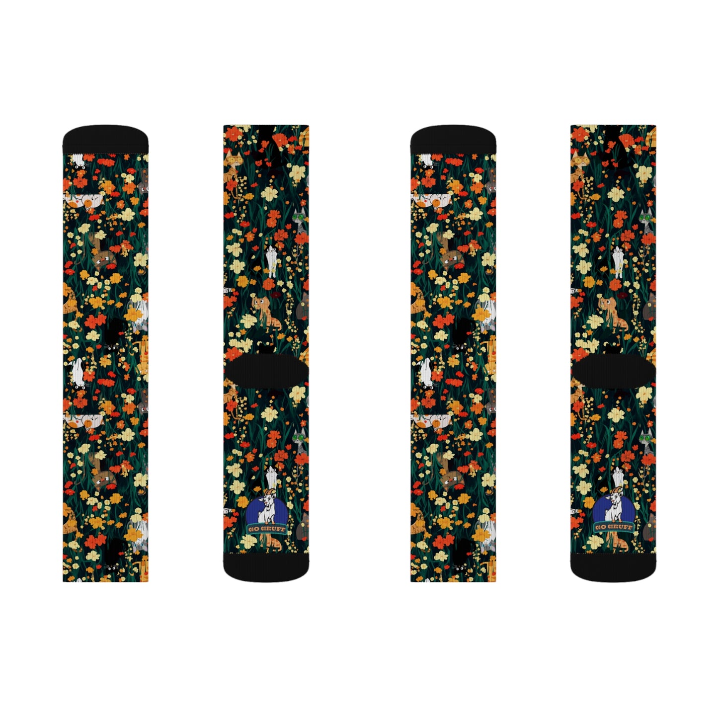 Paw-sies in the Petals Socks