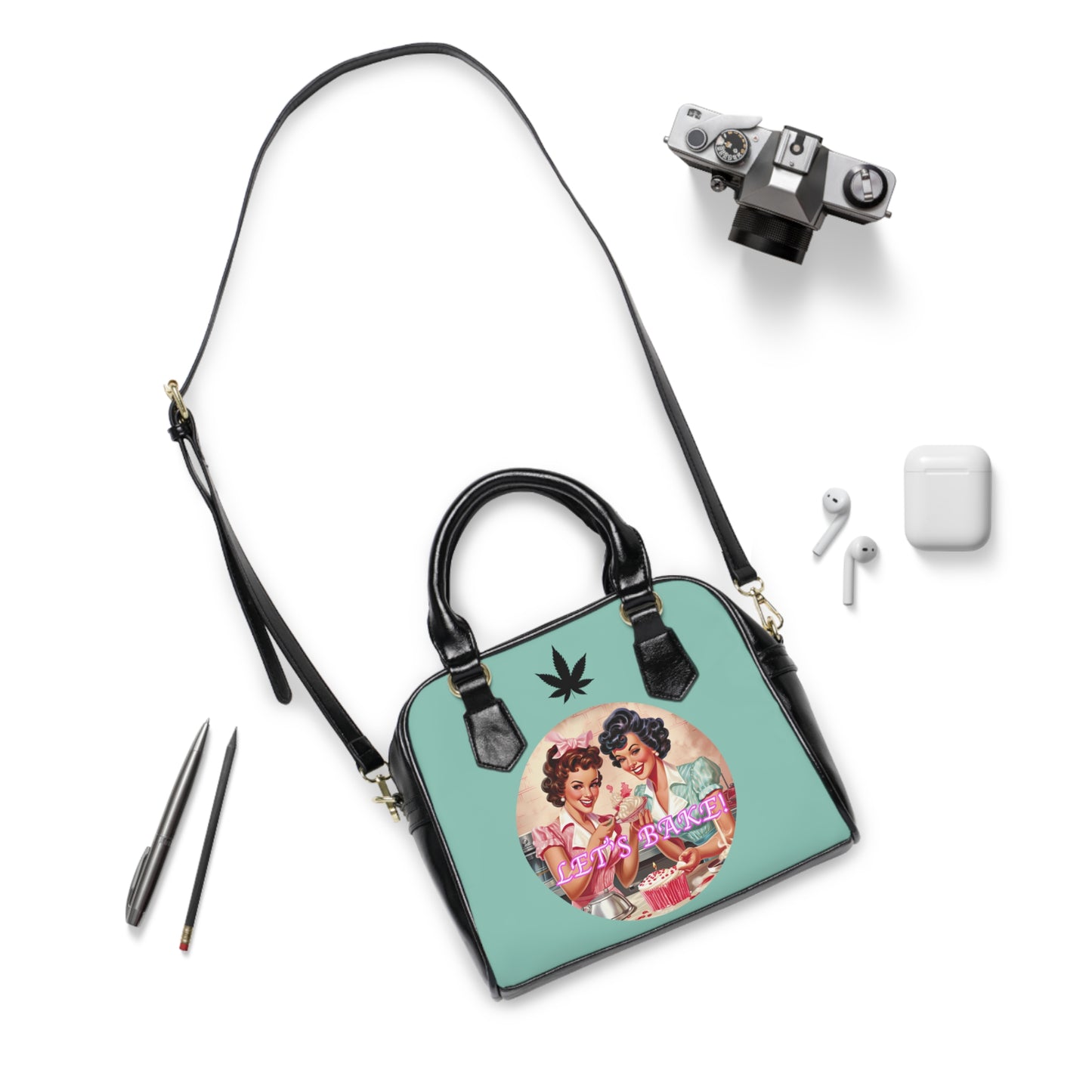 Retro Let's Bake Shoulder Handbag
