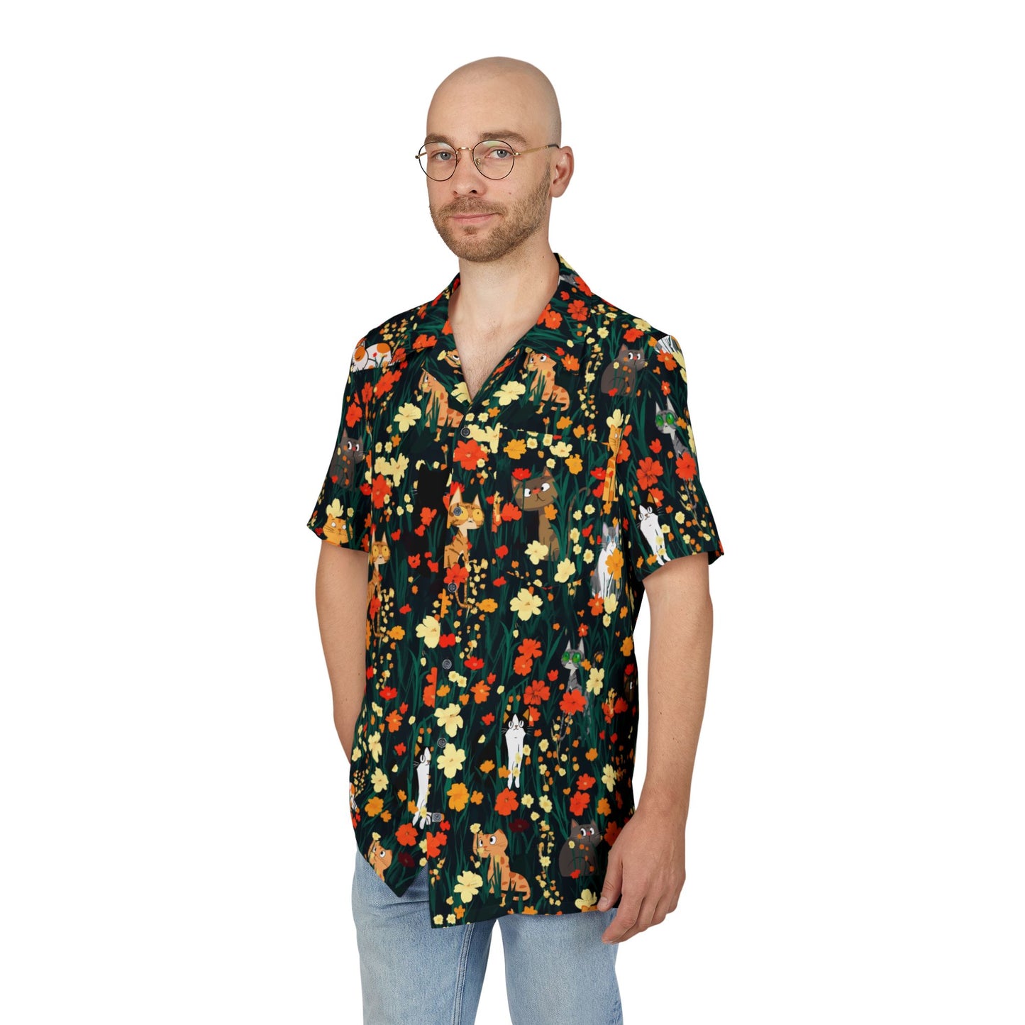 Meowaiian Hideaway Shirt - Hawaiian Style Buttondown