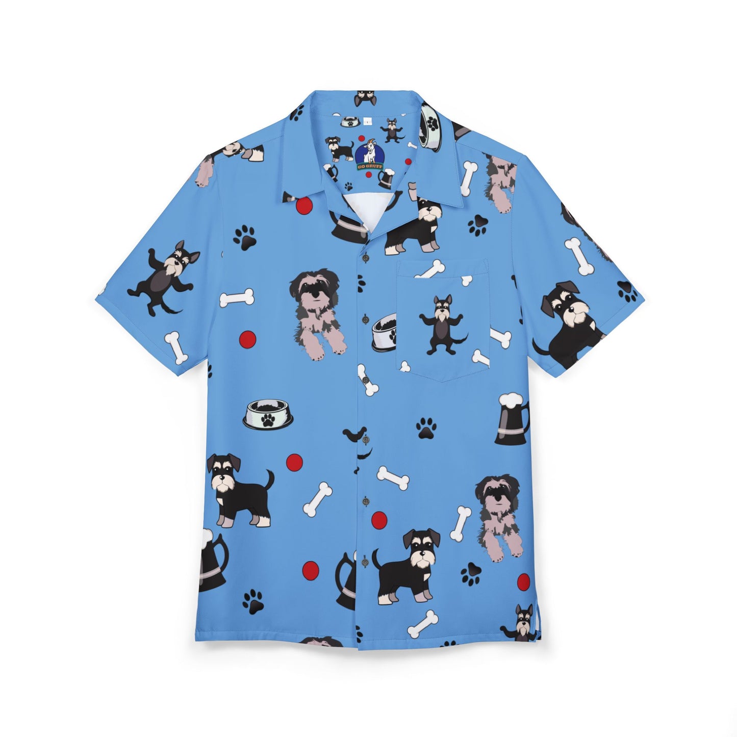 Schnauz-erific Island Getaway Hawaiian-Style Shirt