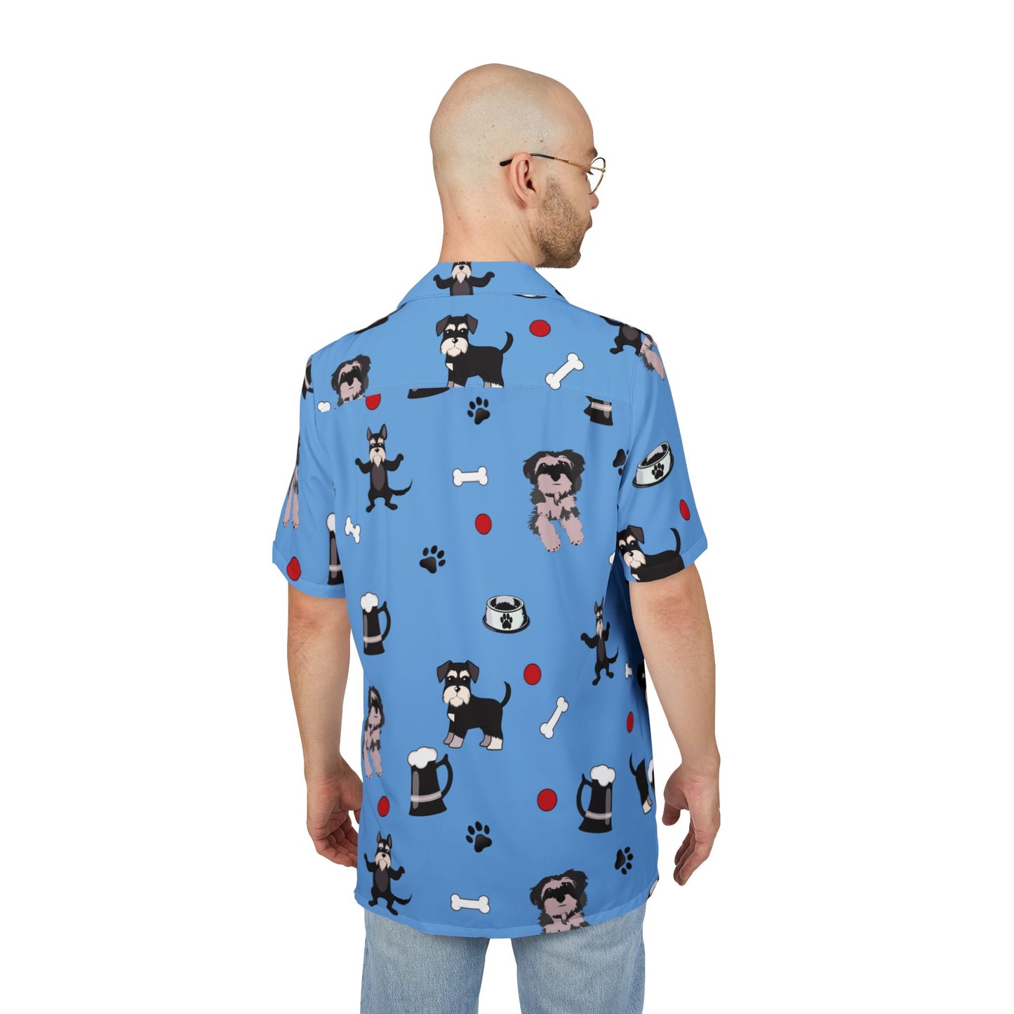 Schnauz-erific Island Getaway Hawaiian-Style Shirt