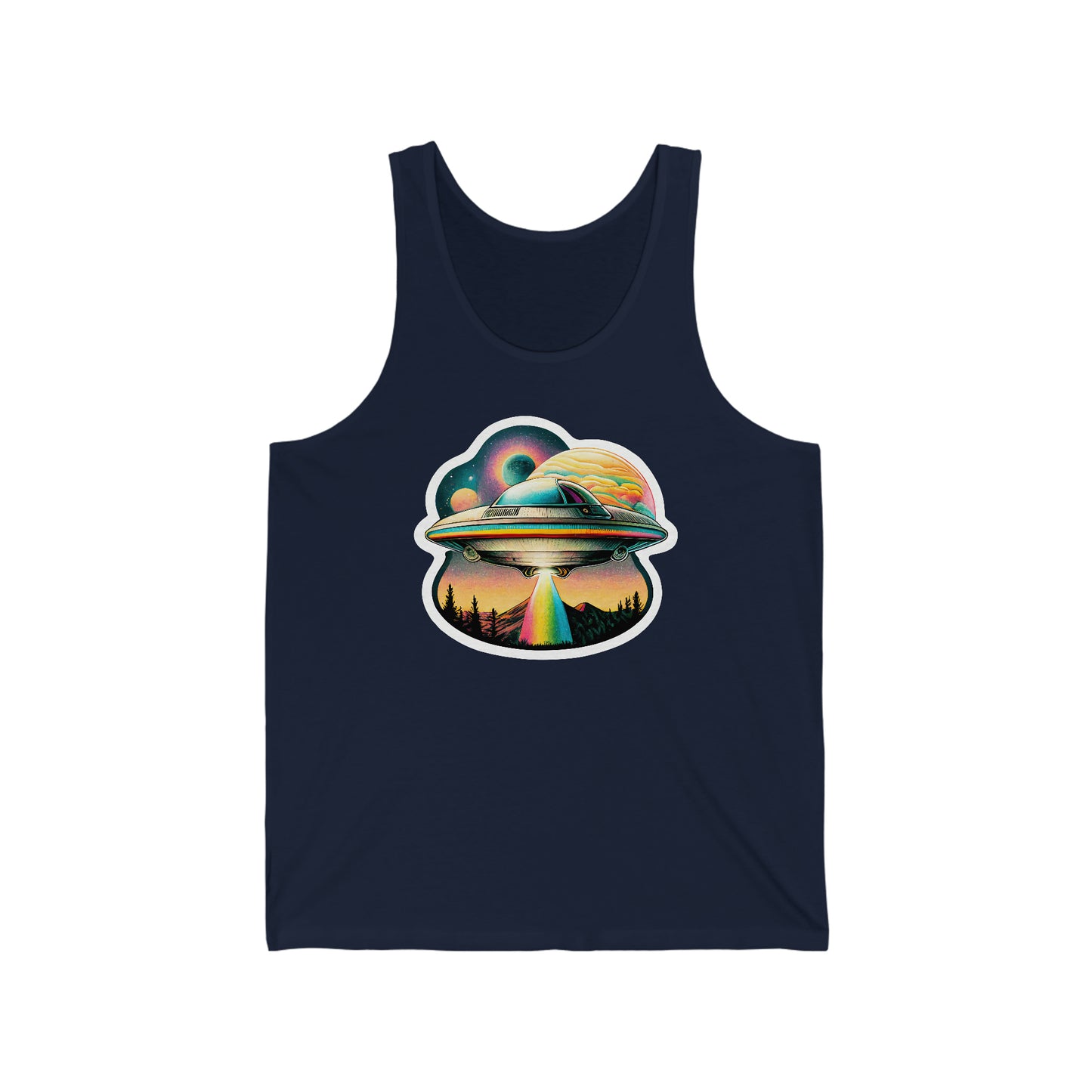Beam Me Up Rainbow - Jersey Tank