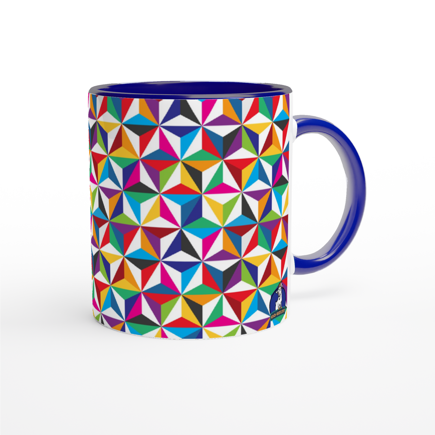 Geodesic 11oz Ceramic Mug with Color Inside
