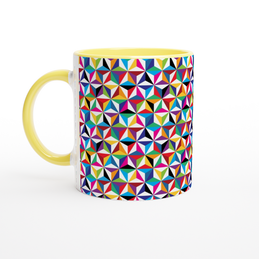 Geodesic 11oz Ceramic Mug with Color Inside