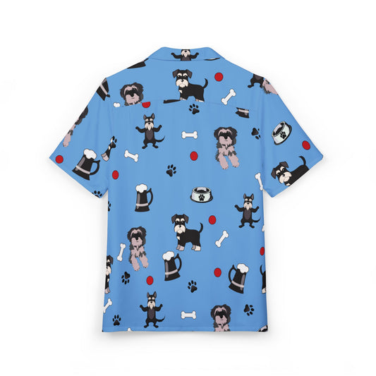 Schnauz-erific Island Getaway Hawaiian-Style Shirt