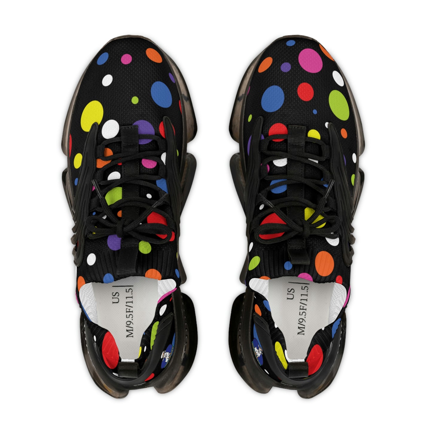 Rainbow Polka Men's Mesh Sneakers