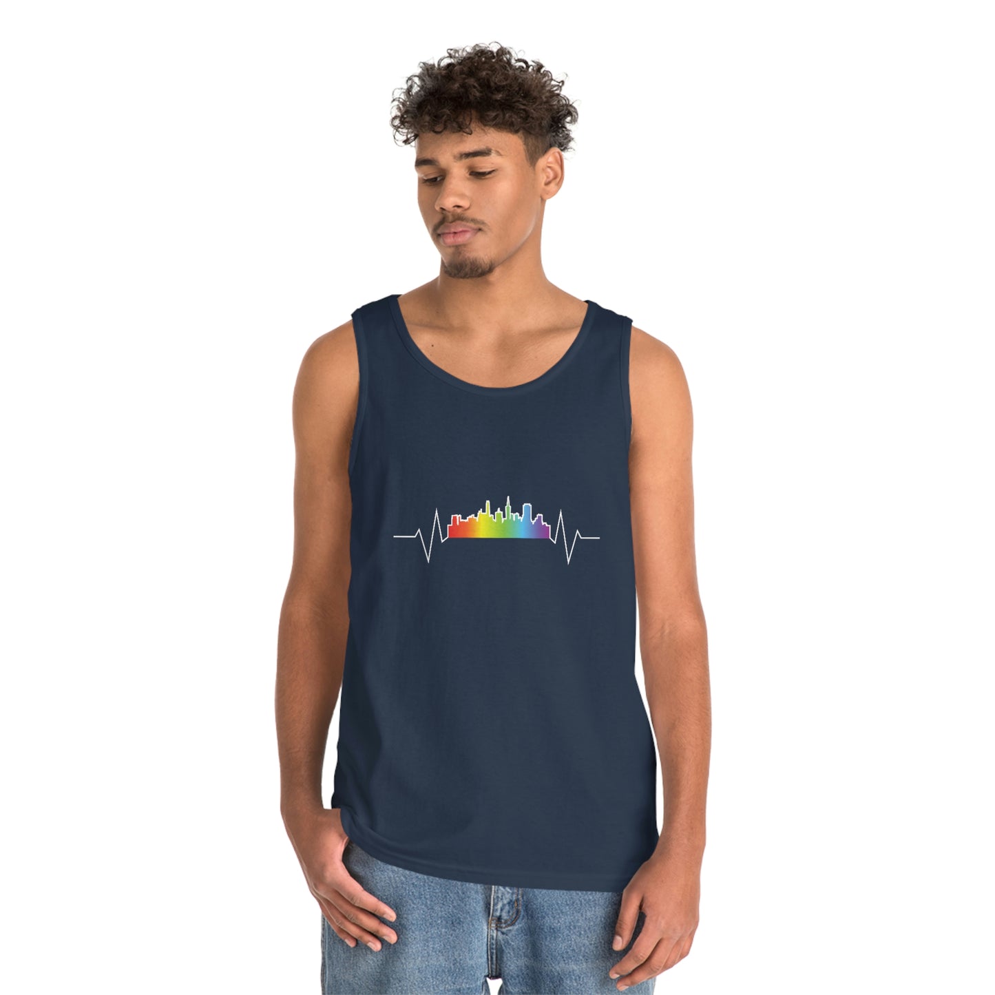 Rainbow Heartbeat SF Tank Top