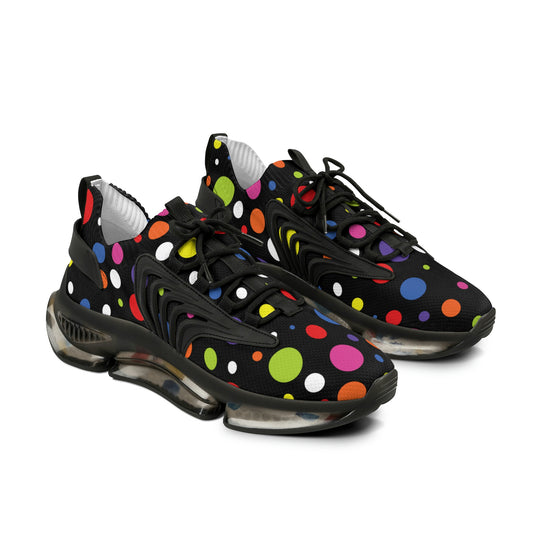 Rainbow Polka Men's Mesh Sneakers