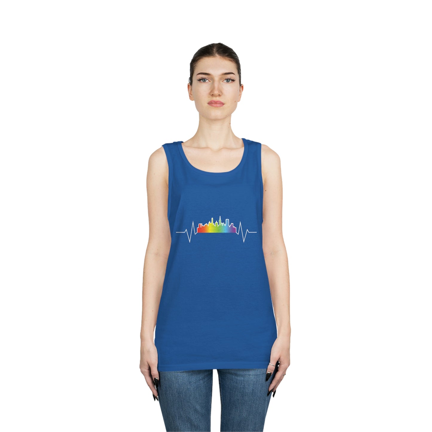 Rainbow Heartbeat SF Tank Top