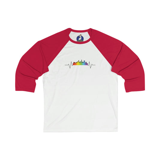 Rainbow Heartbeat San Francisco 3\4 Sleeve Tee