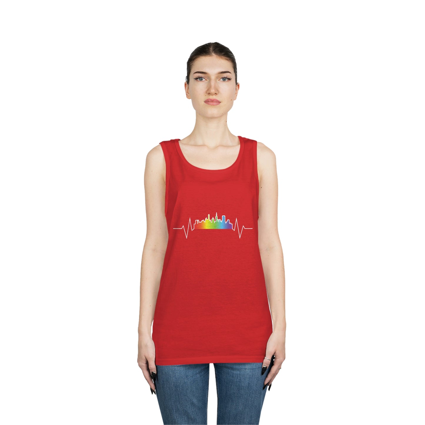 Rainbow Heartbeat SF Tank Top