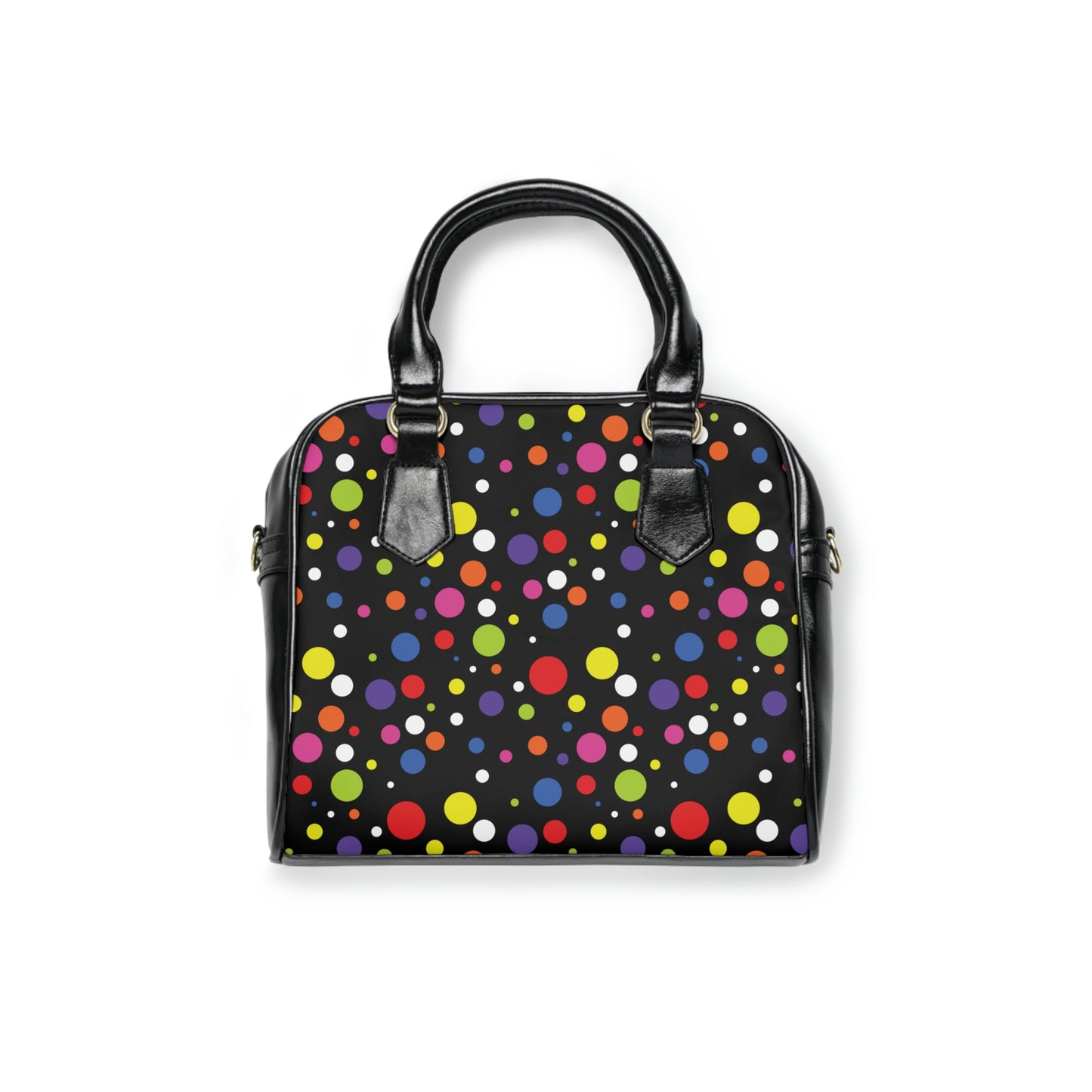 Rainbow Polka Shoulder Handbag