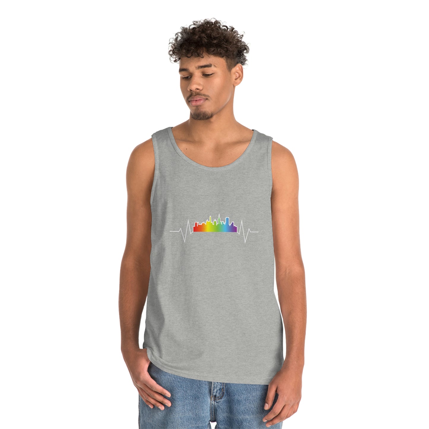 Rainbow Heartbeat SF Tank Top