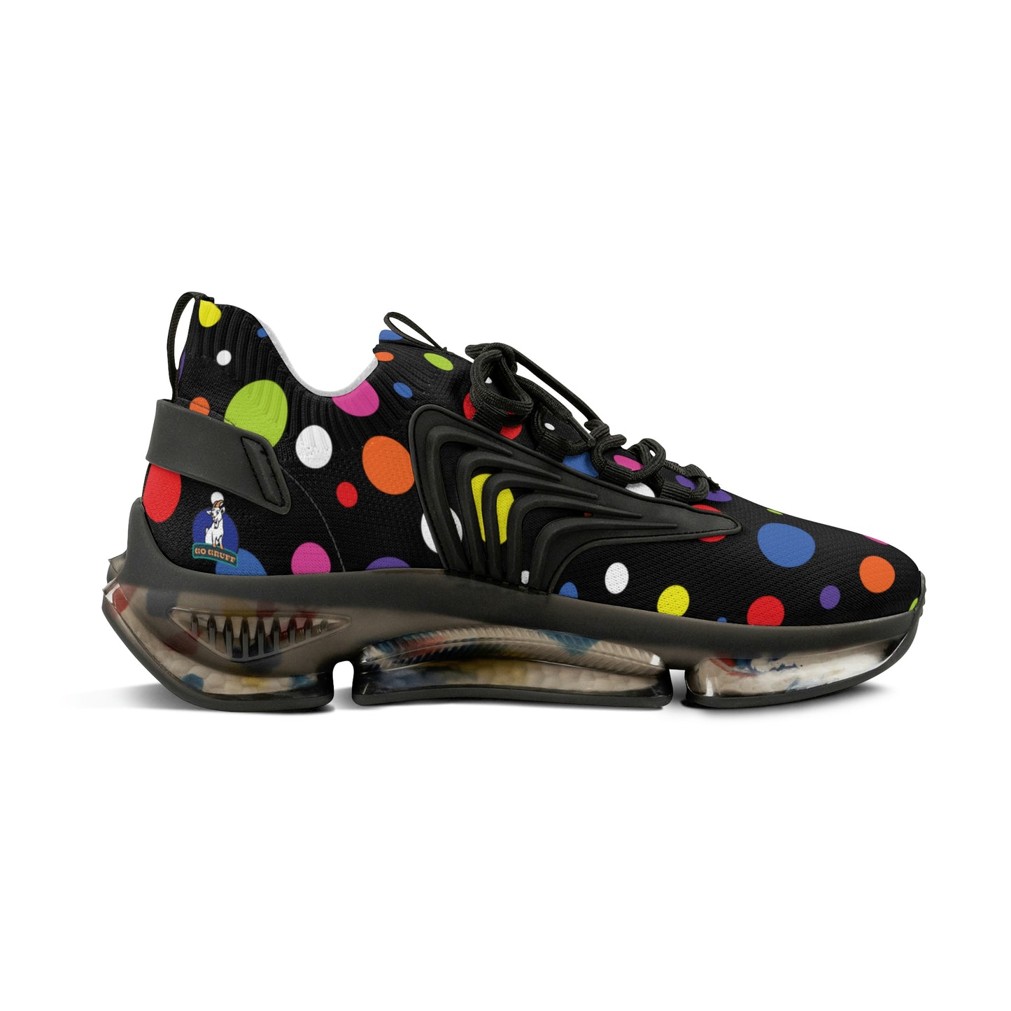 Rainbow Polka Men's Mesh Sneakers