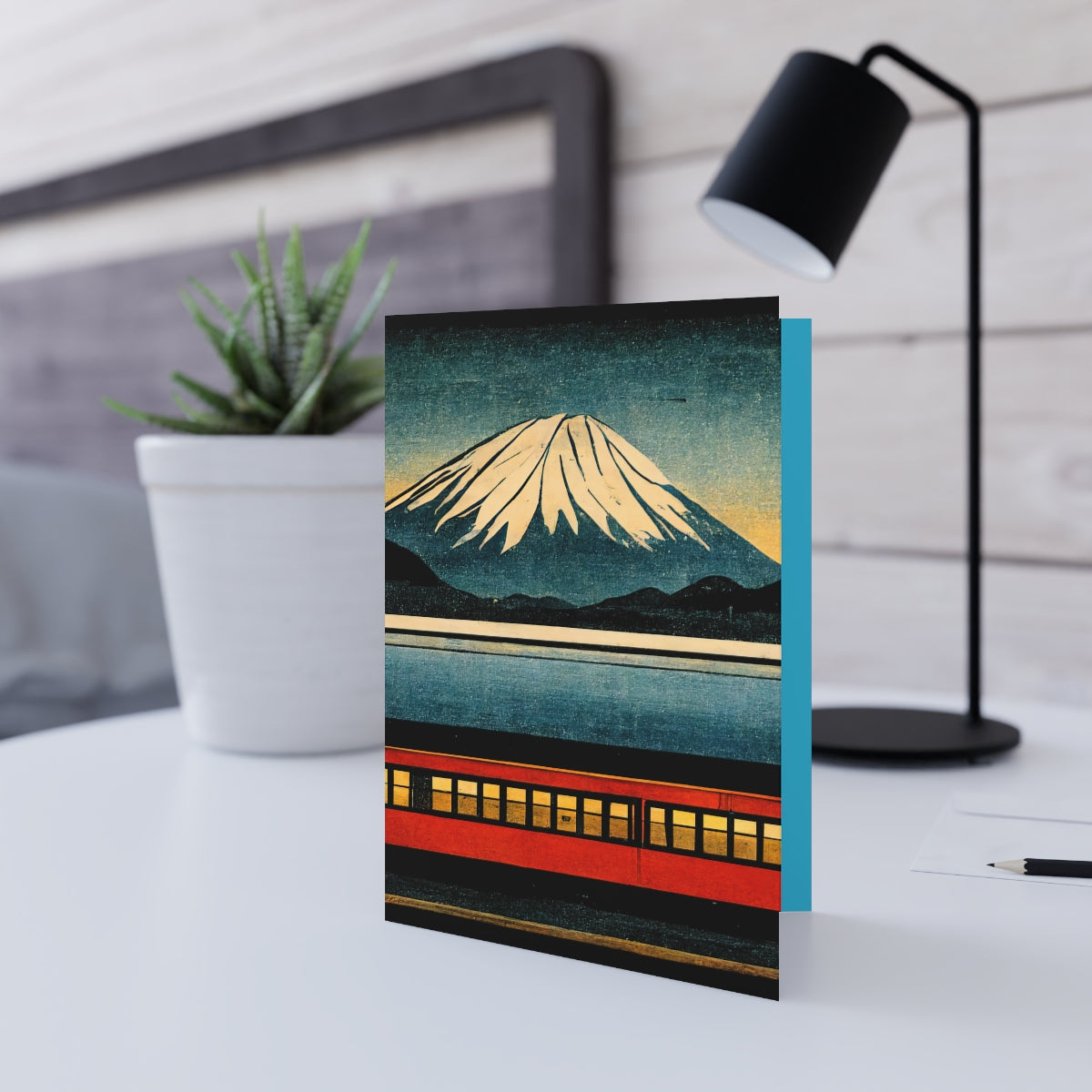 Train to Japan - Folded Greeting Cards