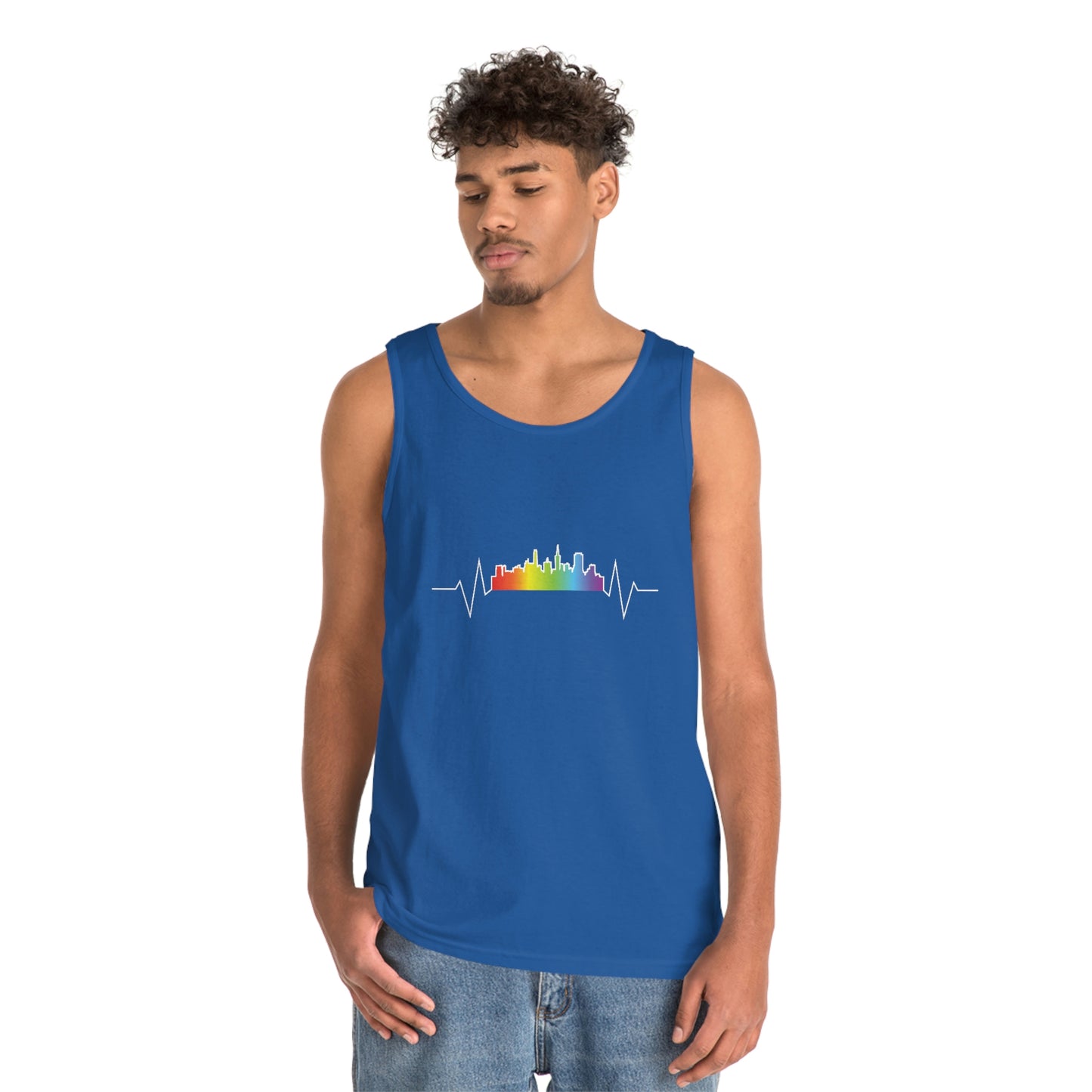 Rainbow Heartbeat SF Tank Top