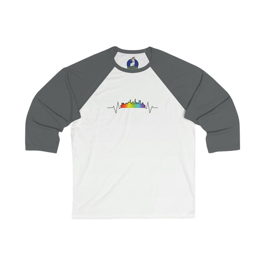 Rainbow Heartbeat San Francisco 3\4 Sleeve Tee