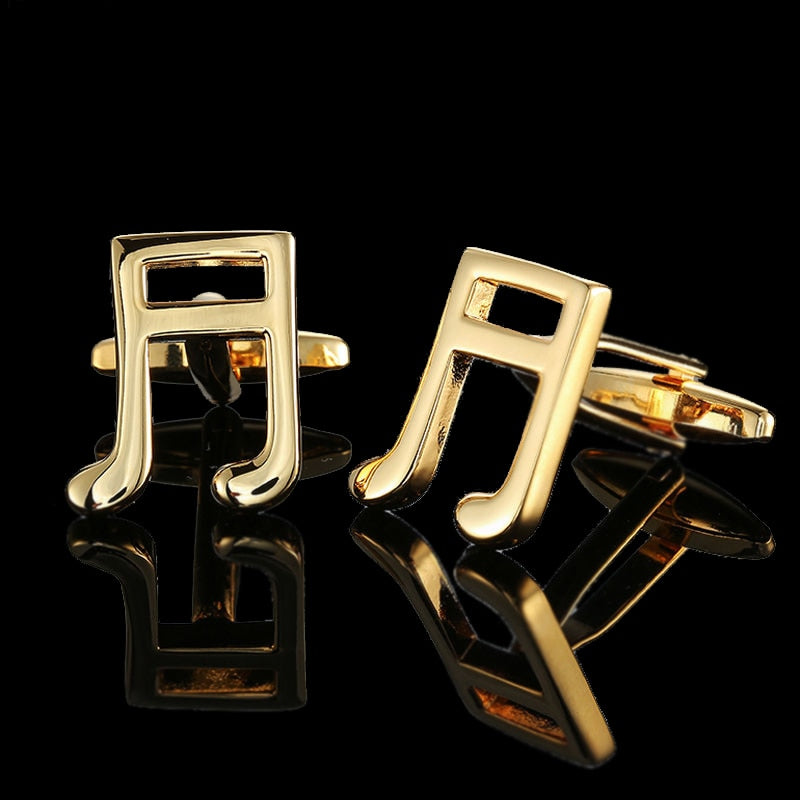 Golden Music Cuff Links