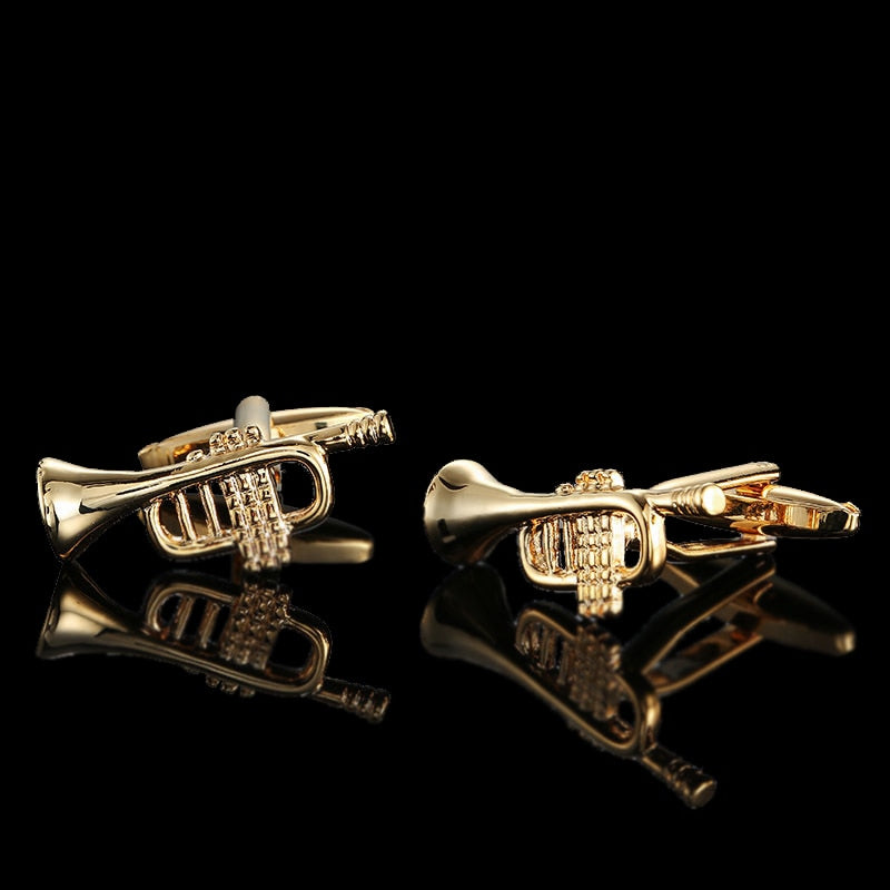 Golden Music Cuff Links