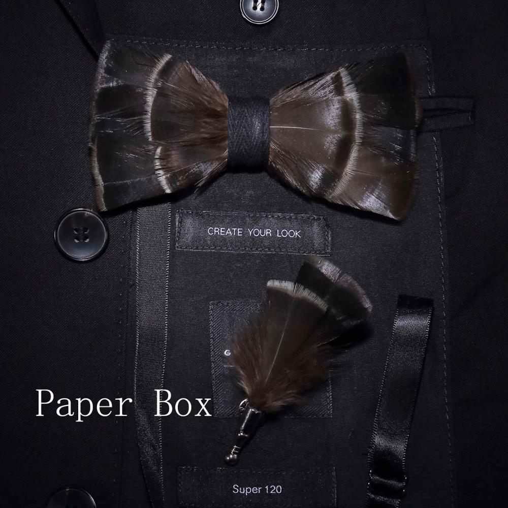 Feather Bowtie with Broach