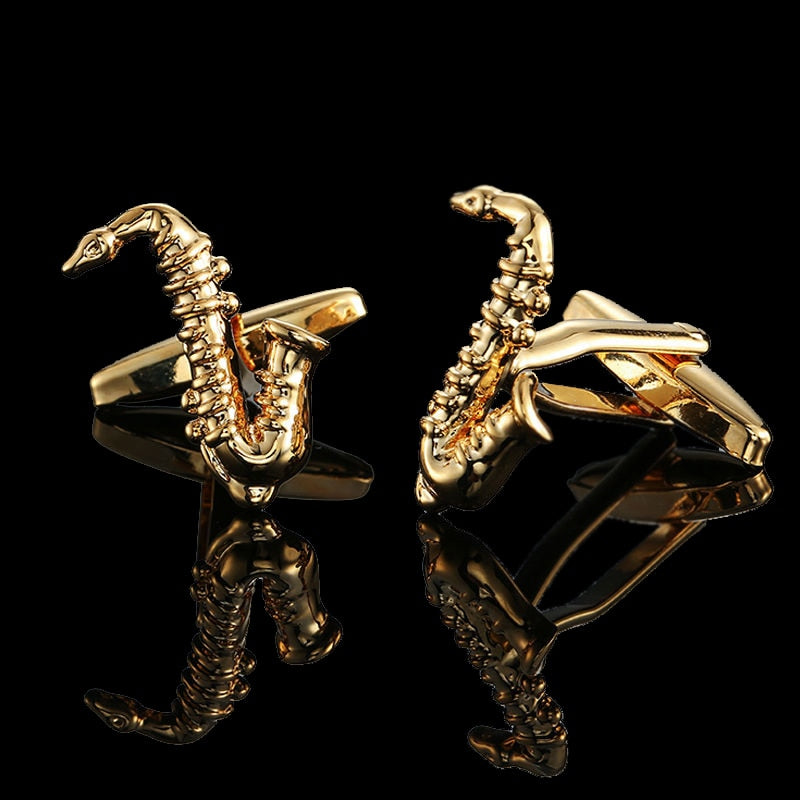 Golden Music Cuff Links