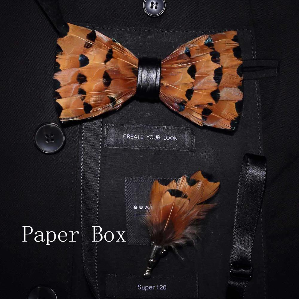 Feather Bowtie with Broach