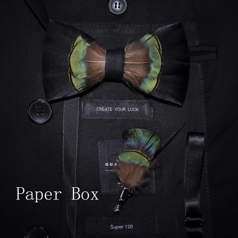 Feather Bowtie with Broach