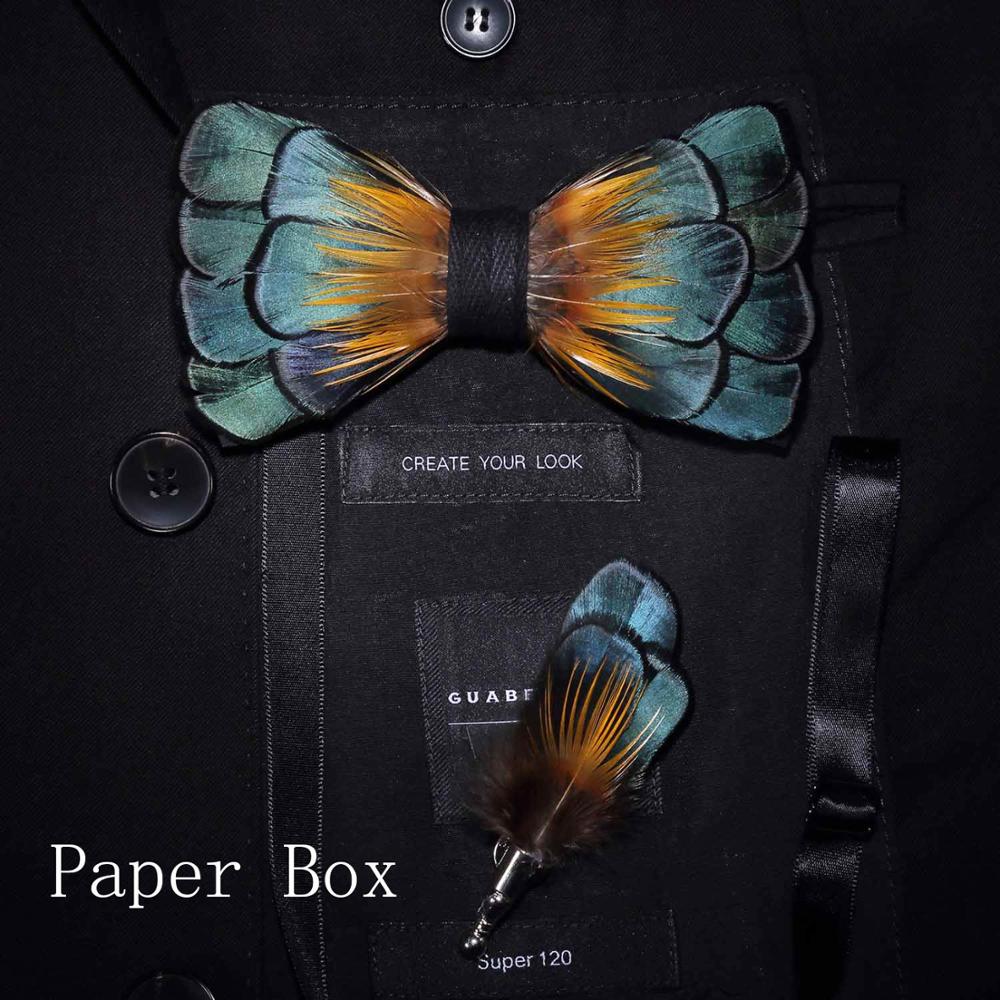 Feather Bowtie with Broach