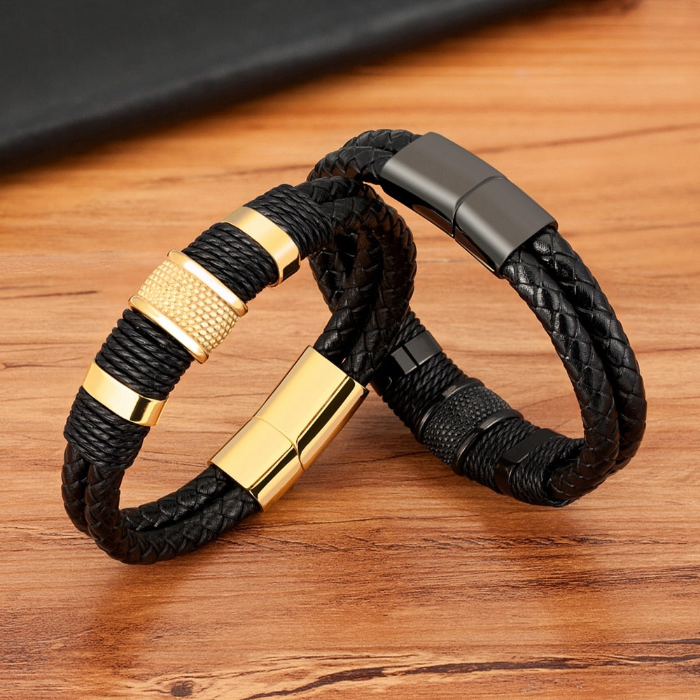 Leather and Rope Bracelet