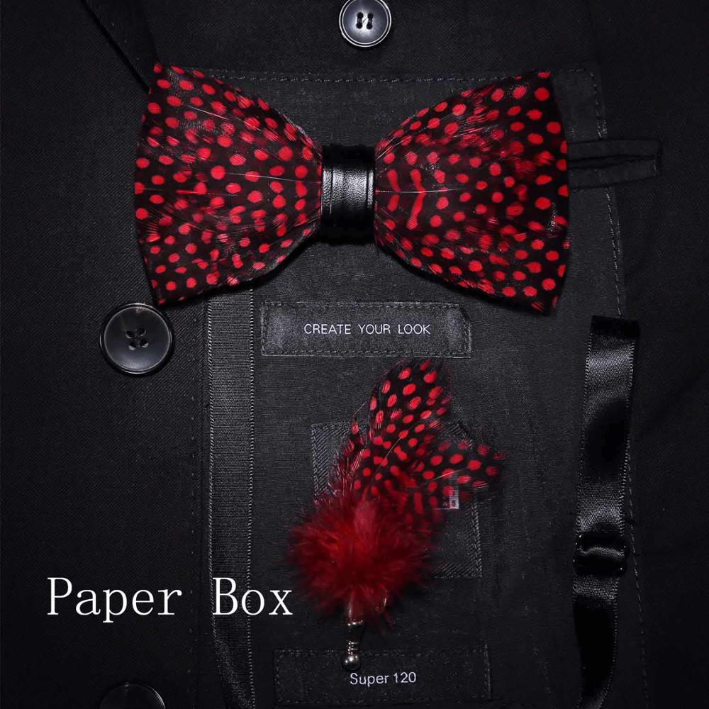 Feather Bowtie with Broach