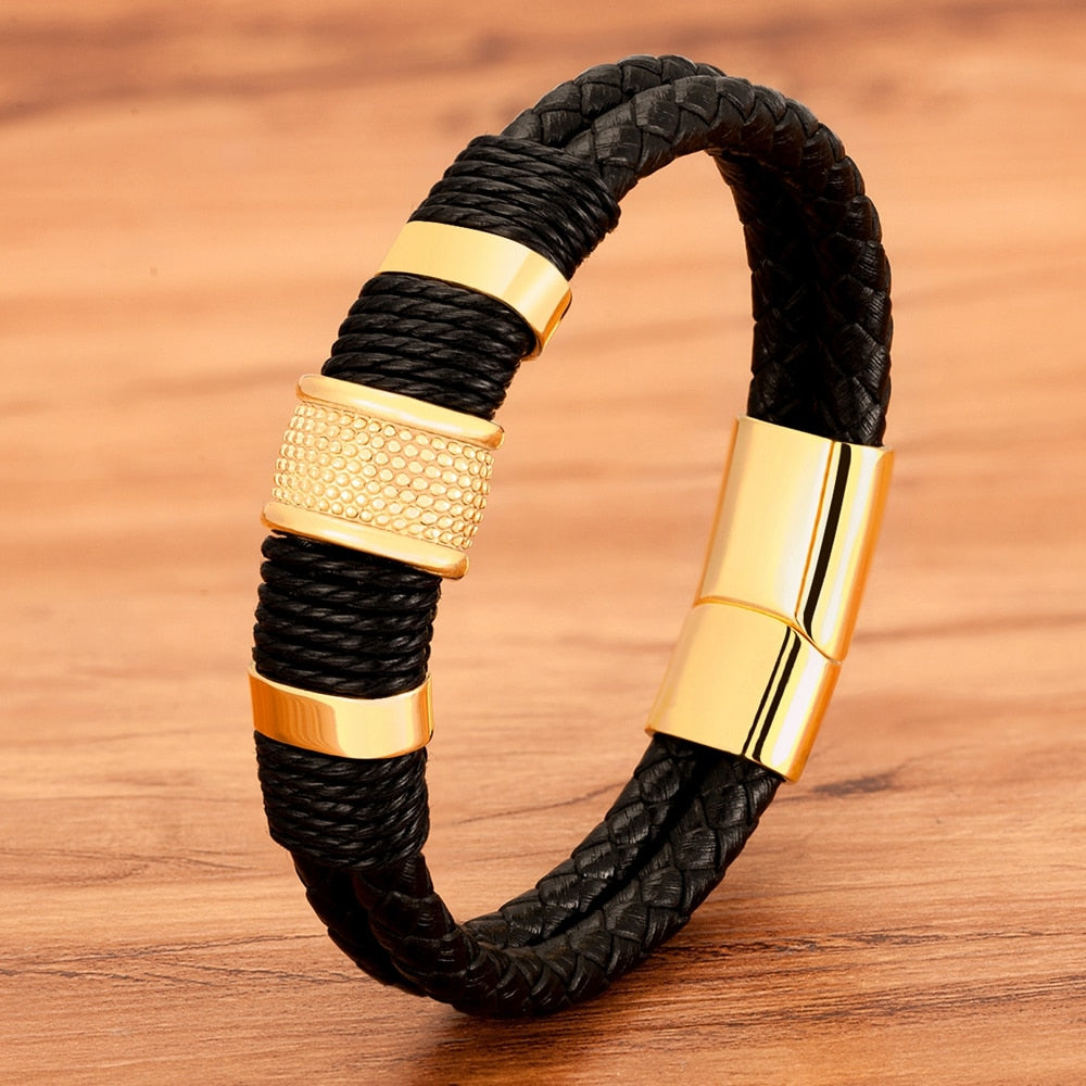 Leather and Rope Bracelet