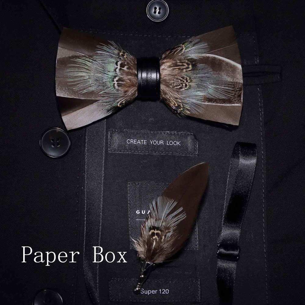 Feather Bowtie with Broach