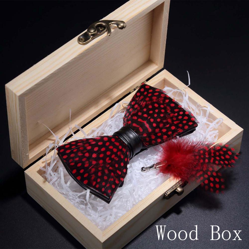 Feather Bowtie with Broach