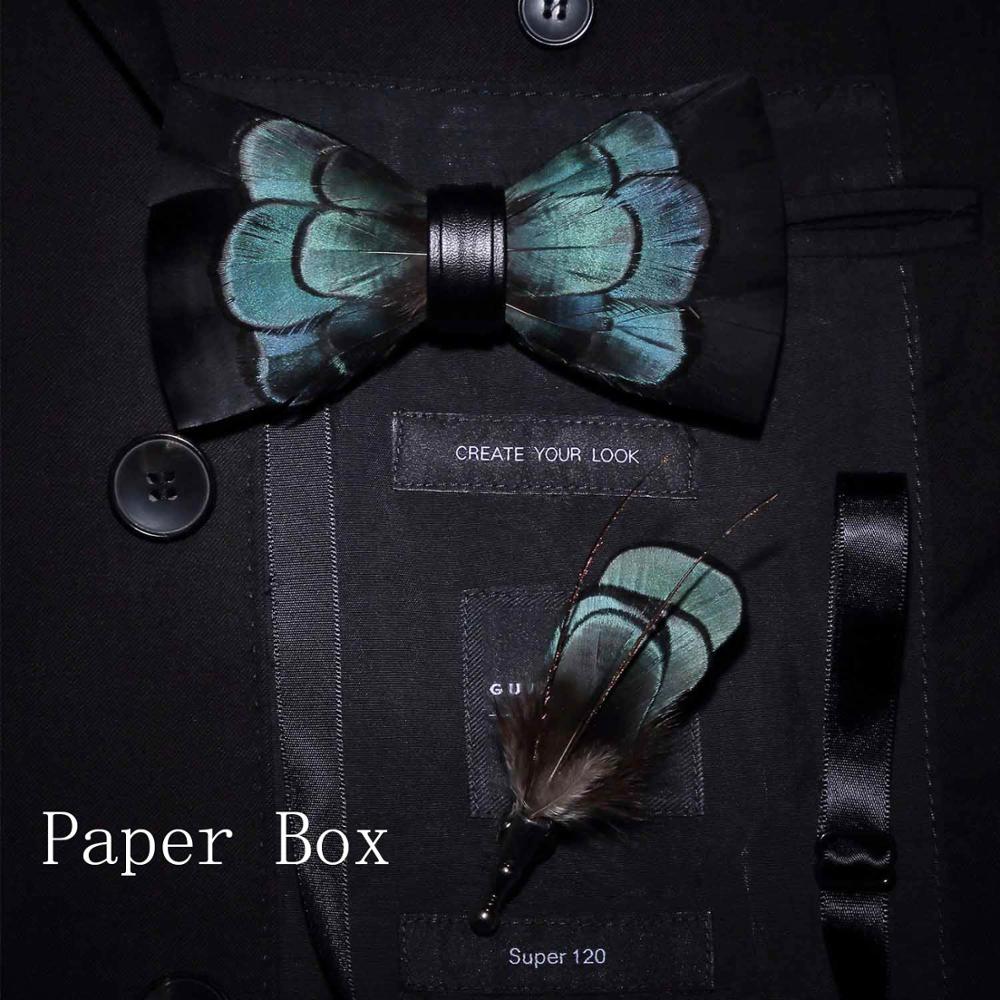 Feather Bowtie with Broach