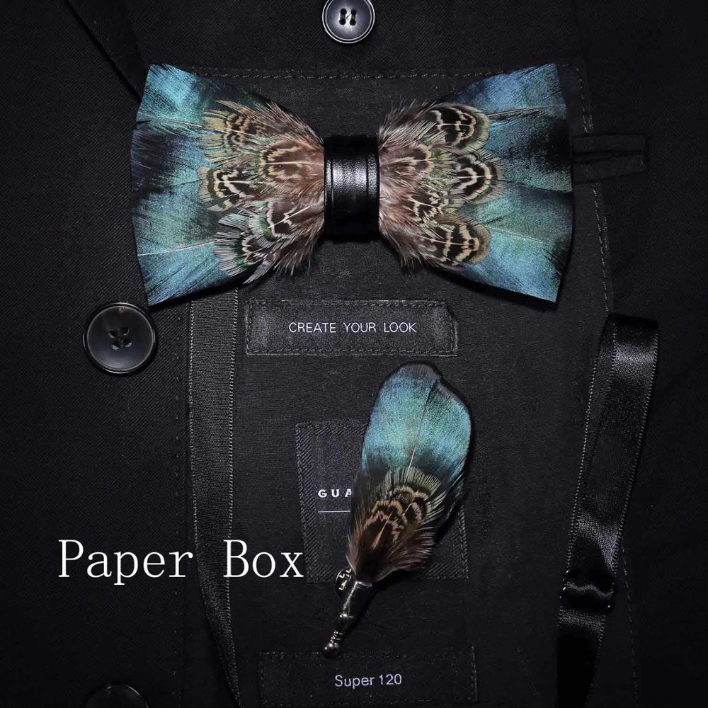 Feather Bowtie with Broach