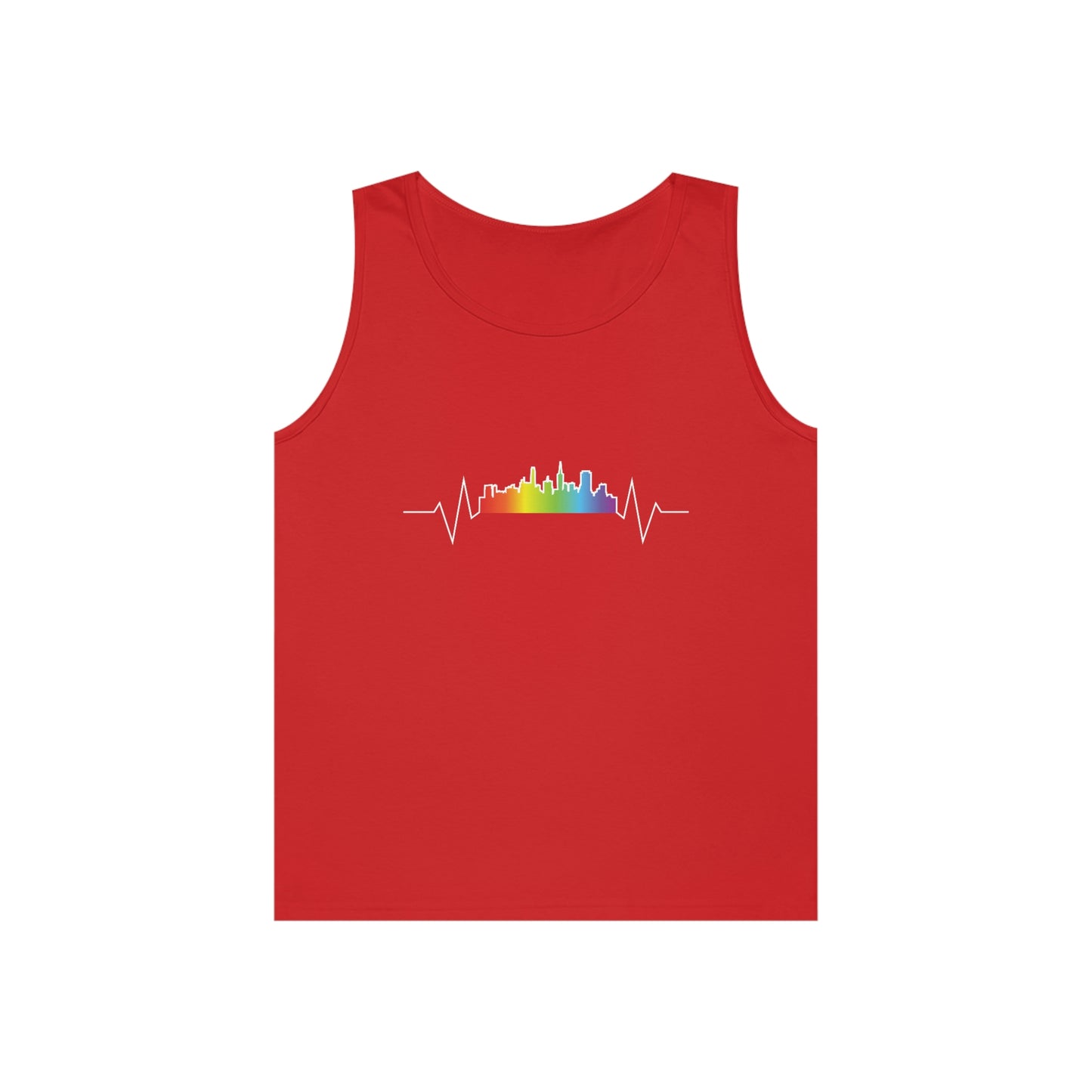 Rainbow Heartbeat SF Tank Top