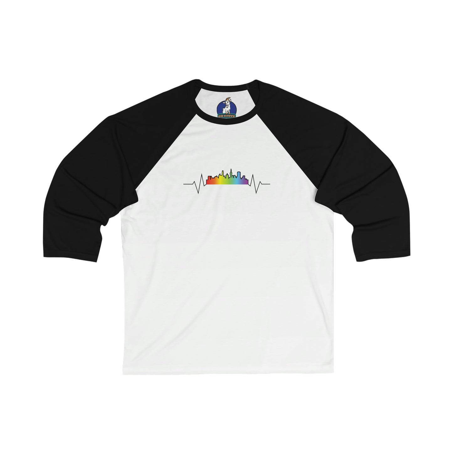 Rainbow Heartbeat San Francisco 3\4 Sleeve Tee