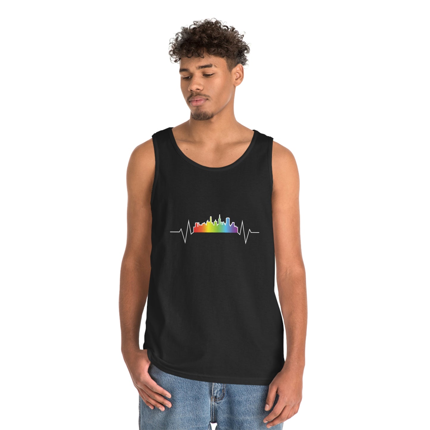 Rainbow Heartbeat SF Tank Top