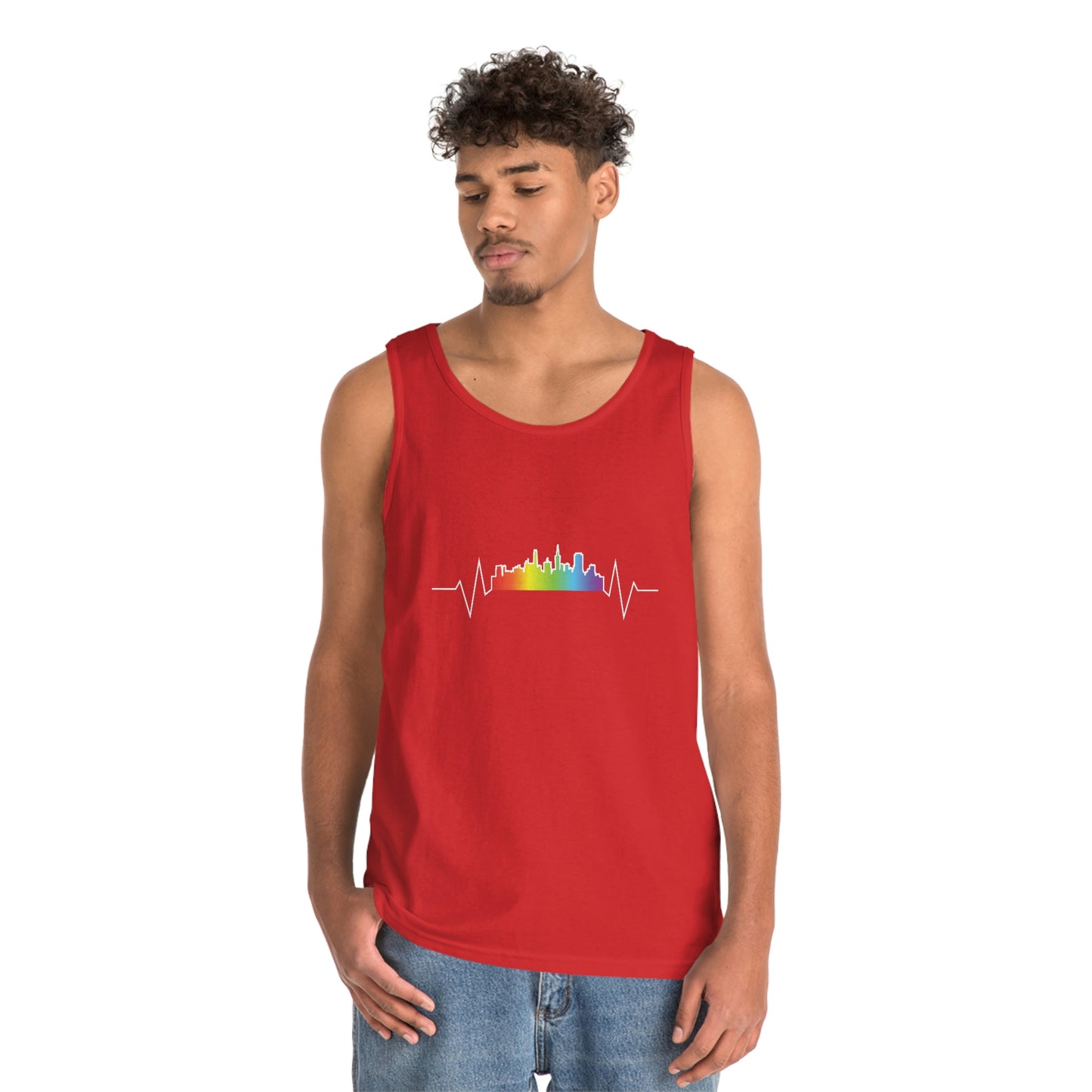 Rainbow Heartbeat SF Tank Top