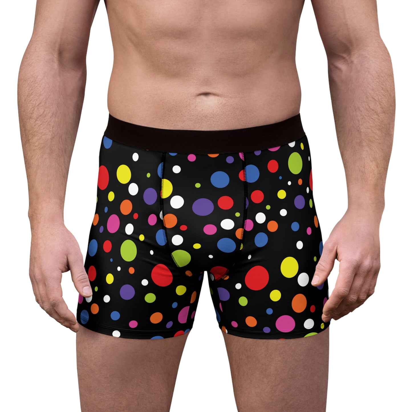 Rainbow Polka Men's Boxer Briefs