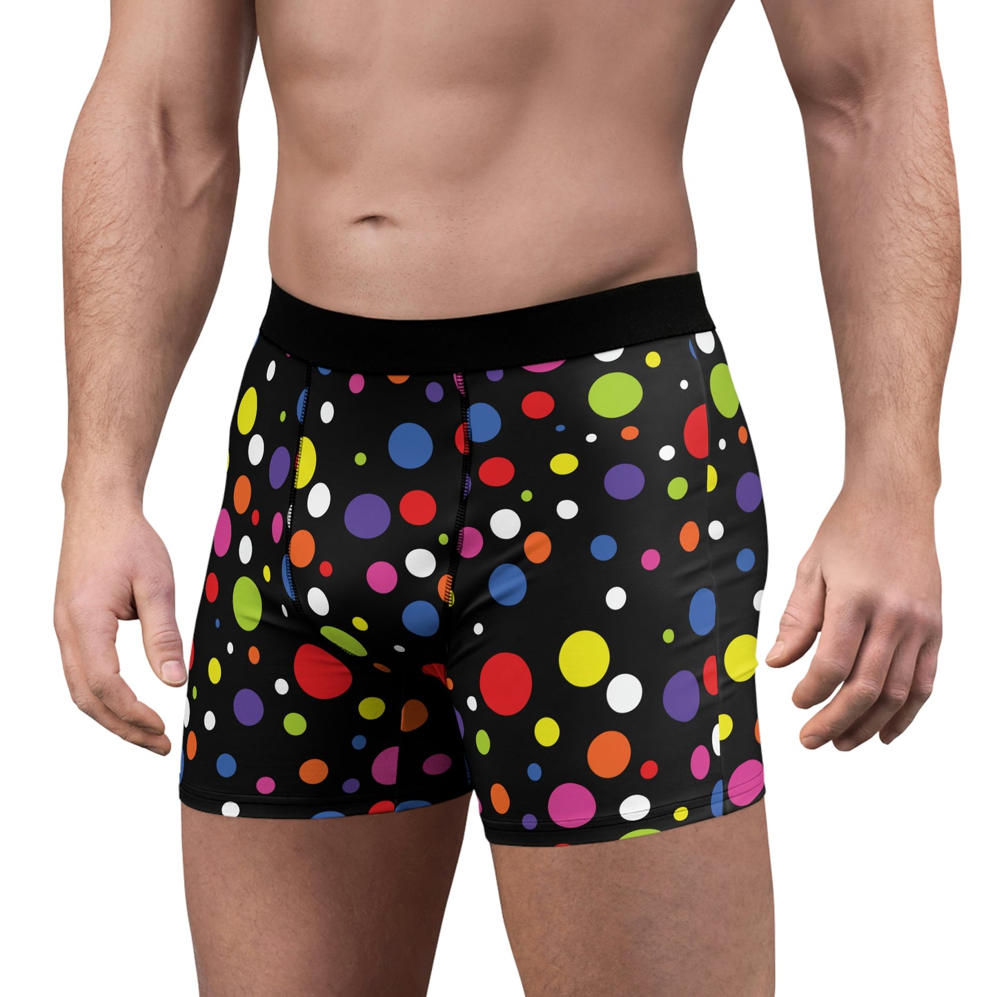 Rainbow Polka Men's Boxer Briefs