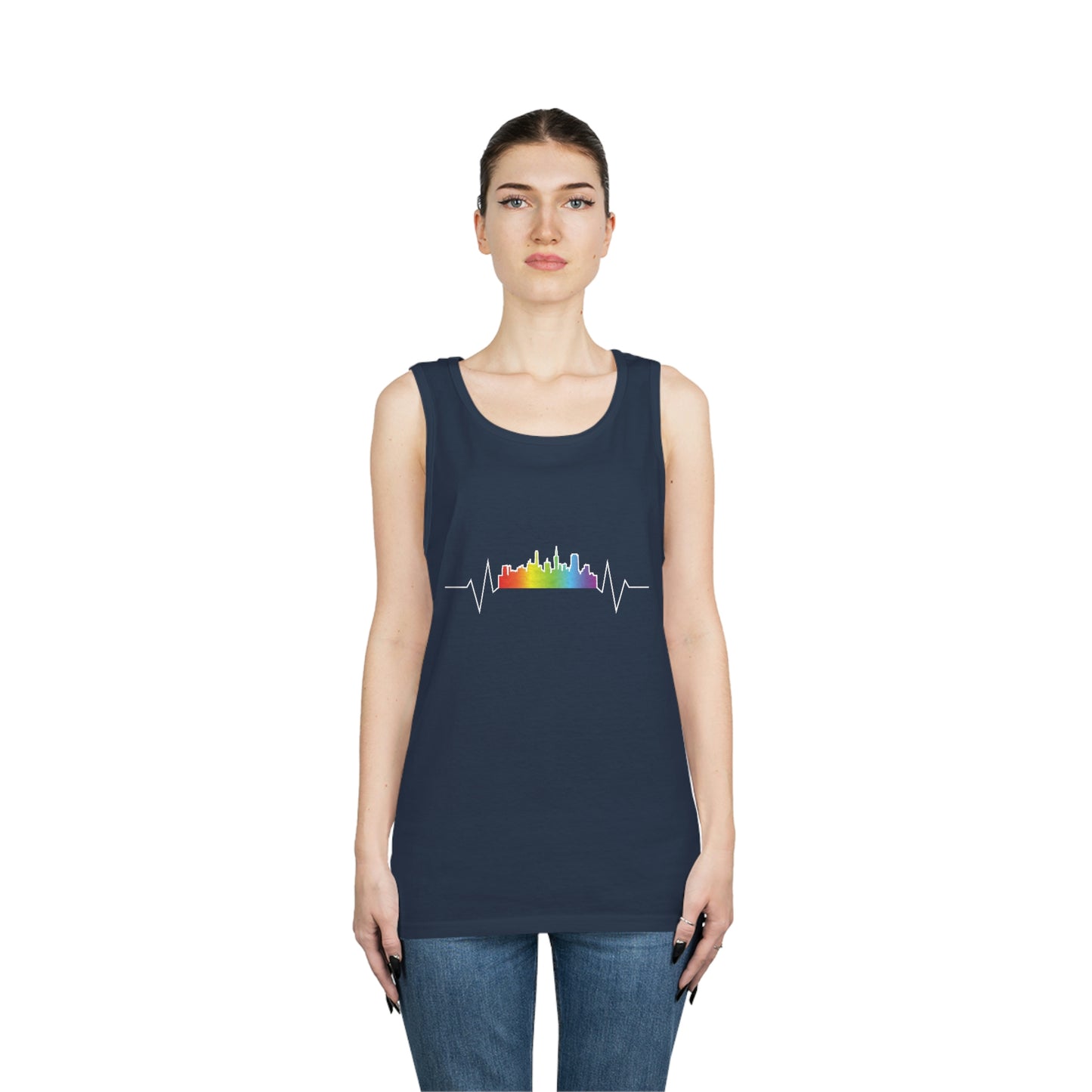 Rainbow Heartbeat SF Tank Top