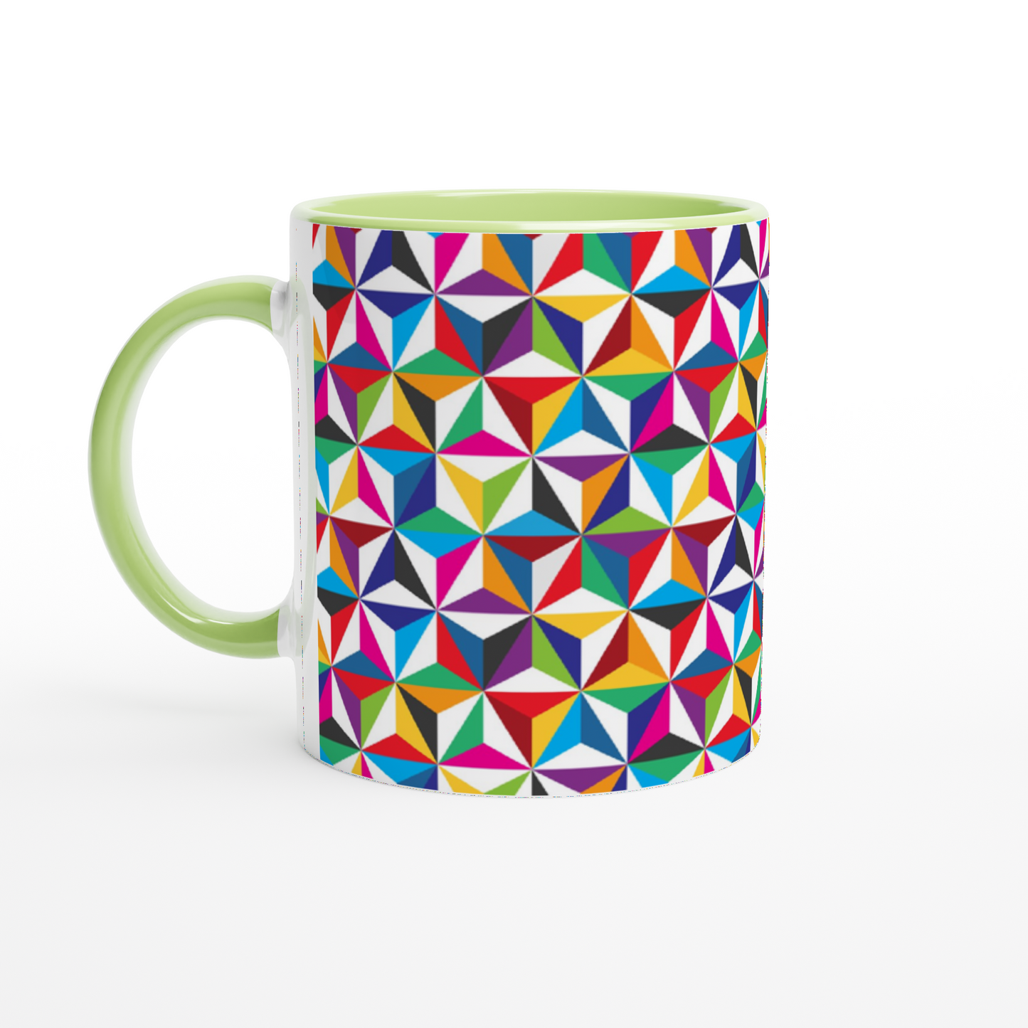 Geodesic 11oz Ceramic Mug with Color Inside