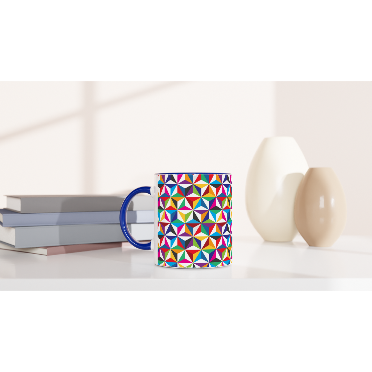 Geodesic 11oz Ceramic Mug with Color Inside