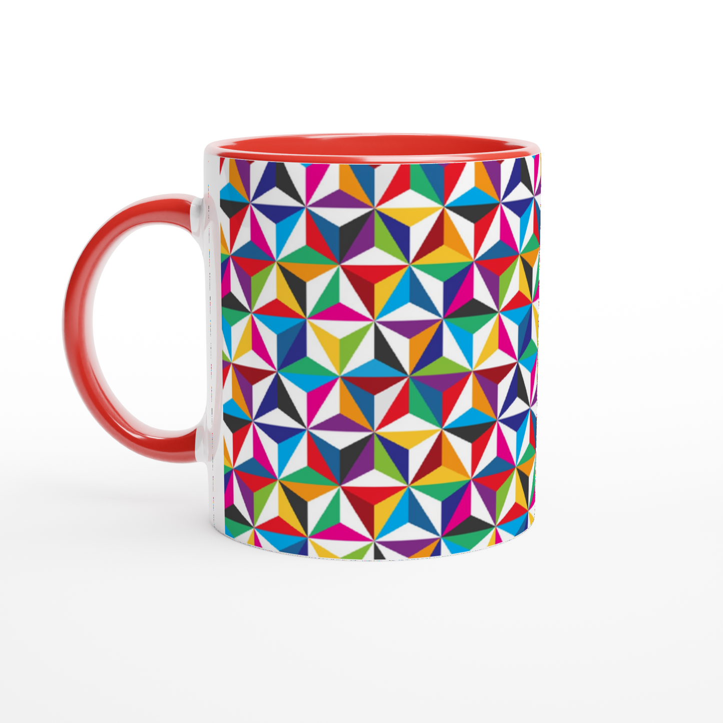 Geodesic 11oz Ceramic Mug with Color Inside