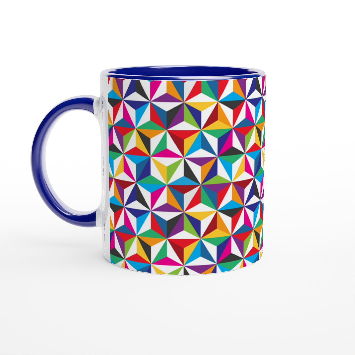 Geodesic 11oz Ceramic Mug with Color Inside