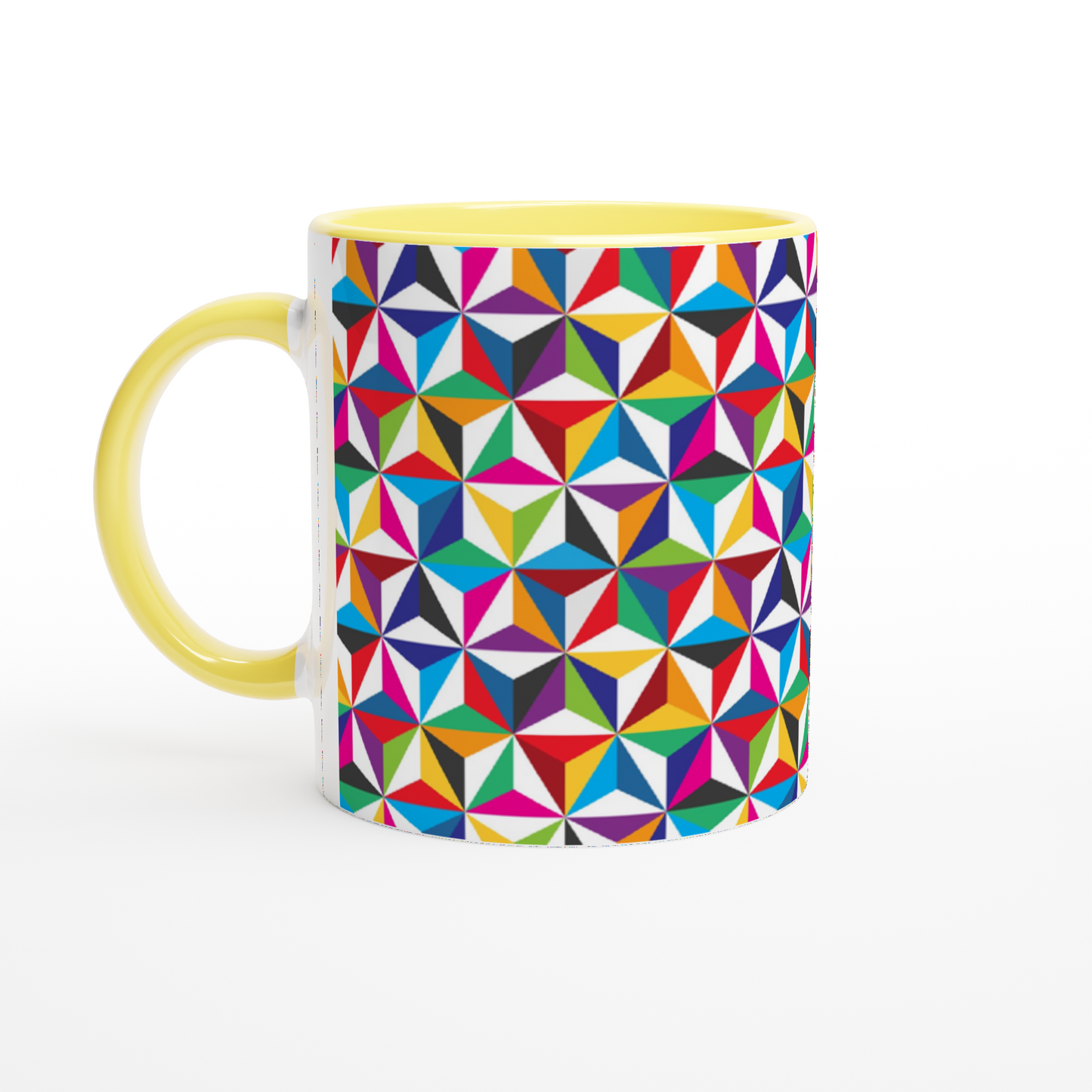 Geodesic 11oz Ceramic Mug with Color Inside